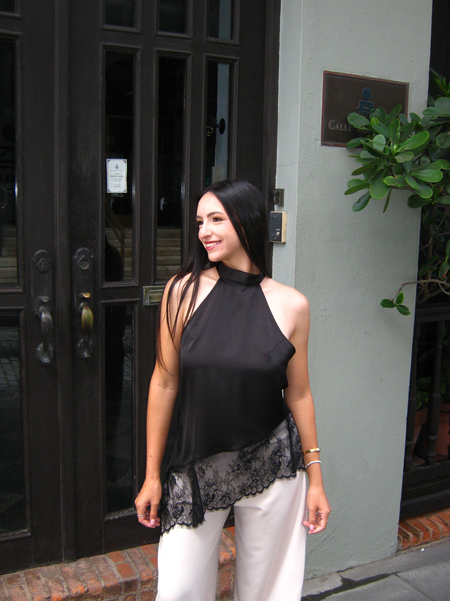 Asymmetric Lace Top
