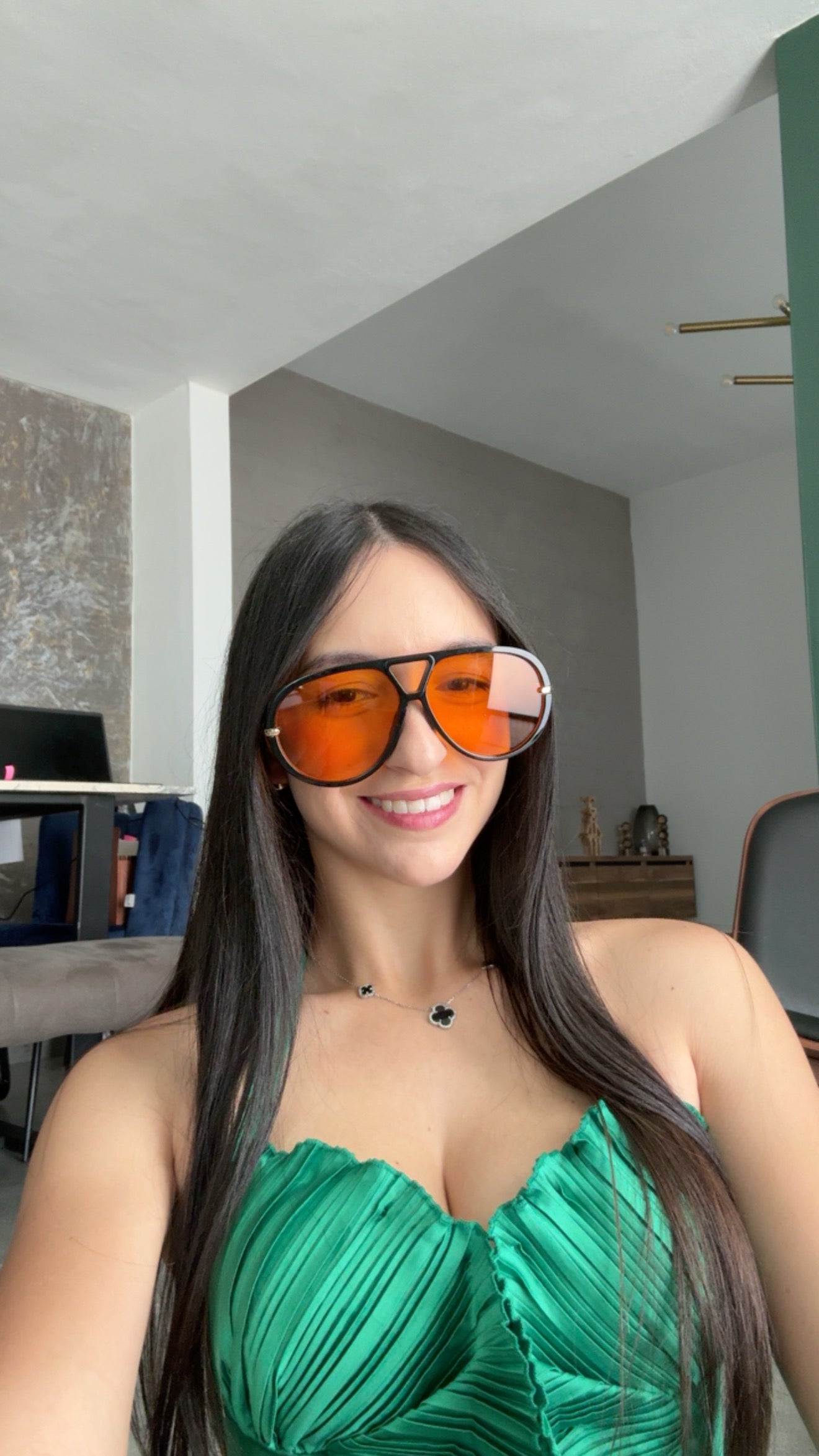 Orange Gold Sunglasses