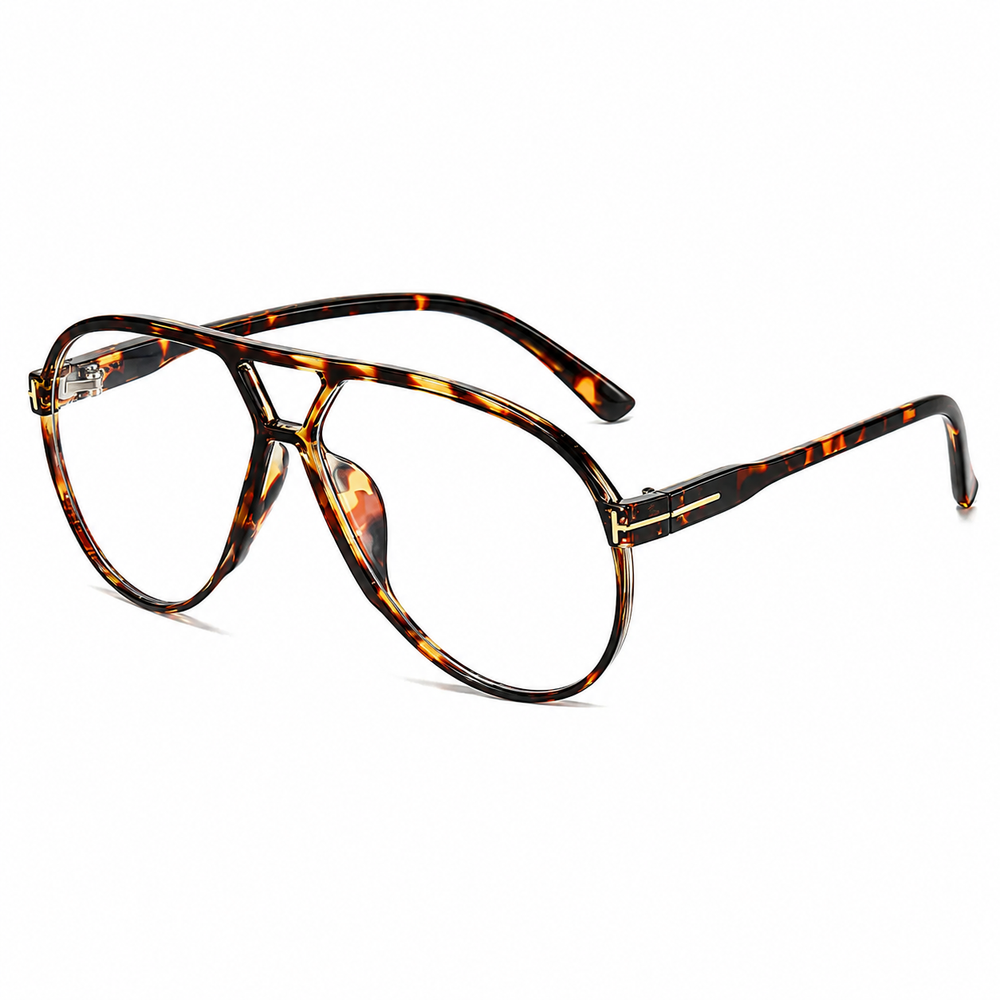 Leopard Clear Glasses