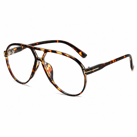 Leopard Clear Glasses
