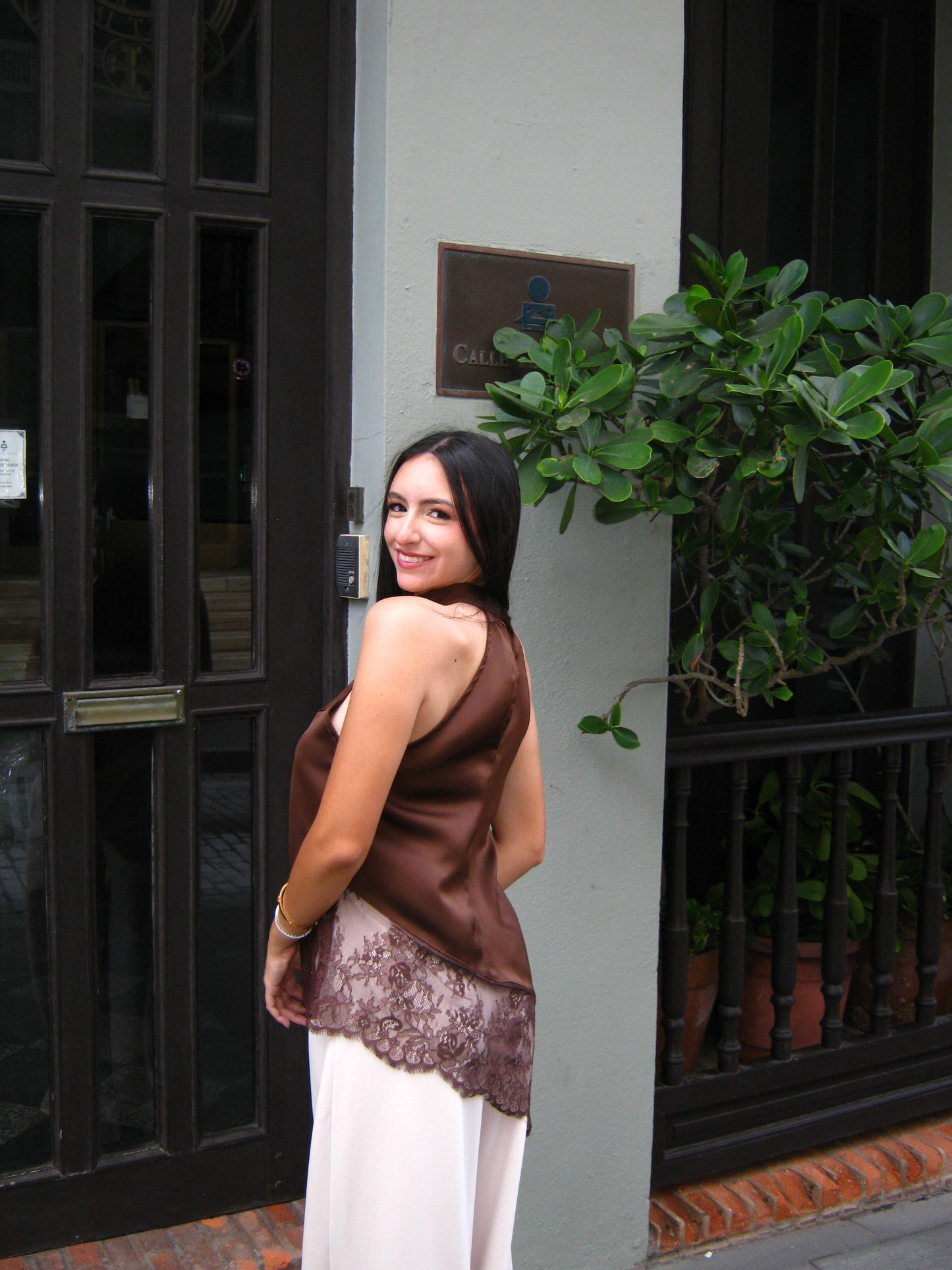 Asymmetric Lace Top