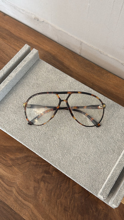 Leopard Clear Glasses