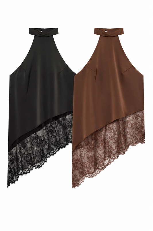 Asymmetric Lace Top